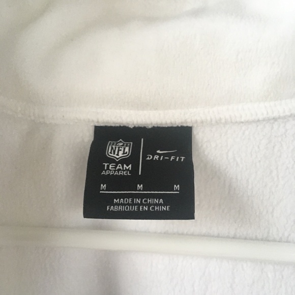 Minnesota Vikings Nike Women's Therma Fleece Half-Zip Pullover Jacket - White - Picture 3 of 6